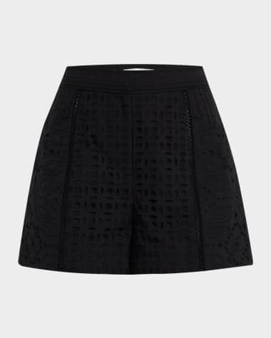 Veronica Beard Fabian Eyelet Shorts