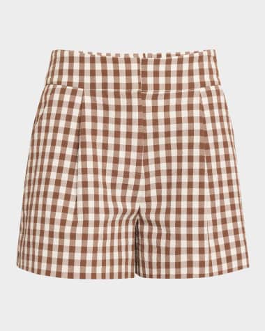 Veronica Beard Haina Gingham Shorts