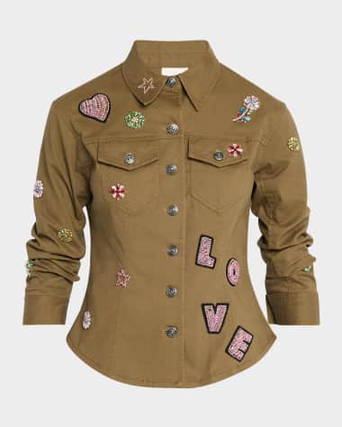Cinq a Sept Canyon Ditsy Love Scrunched Jacket