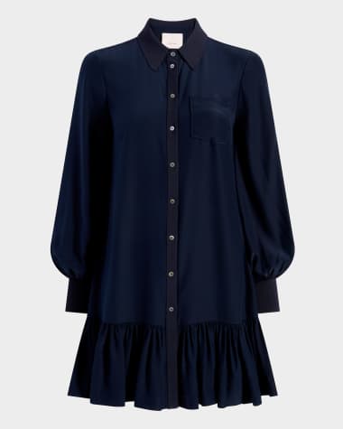 Cinq a Sept Lelaina Long-Sleeve Shirtdress