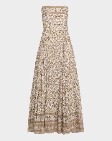 Veronica Beard Lana Floral Strapless Maxi Dress