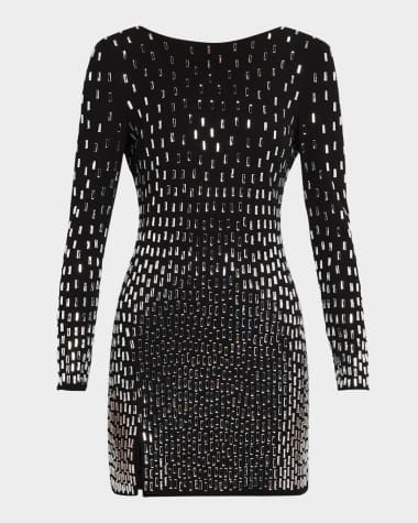 Dress the Population Black Label Nathalia Crystal Bodycon Mini Dress