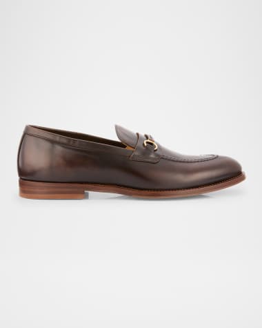 Brunello Cucinelli Men's Leather Bit Loafers