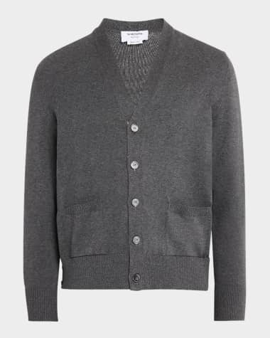 Thom Browne Men's 4-Bar Stripe V-Neck Cardigan