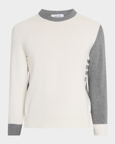 Thom Browne Men's 4-Bar Fun Mix Jersey Stitch Sweater