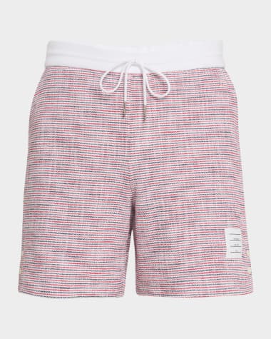 Thom Browne Men's Striped Tweed Summer Shorts