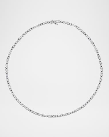 Cassidy Diamonds 18K White Gold All The Way Around Diamond Tennis Necklace, 3.75tcw