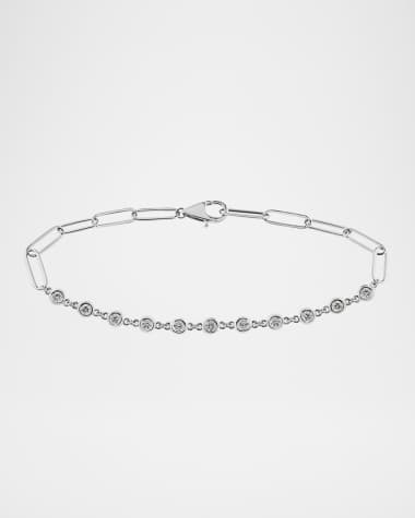 Cassidy Diamonds Diamond By The Yard Paperclip 11-Stone Diamond Bracelet, 7"