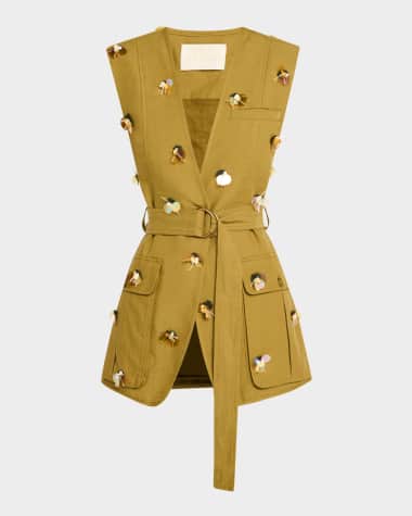 Ulla Johnson Twyla Embellished Wrap Vest