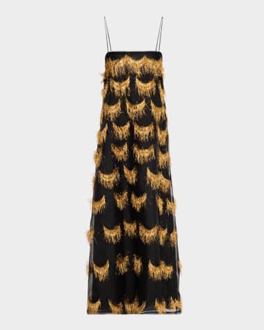 Ulla Johnson Orianne Metallic Fringe Dress