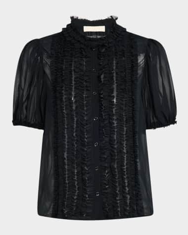 Ulla Johnson Adira Ruffled Silk Top