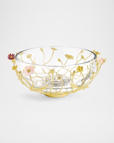 Michael Aram Wildflowers Serving Glass Bowl