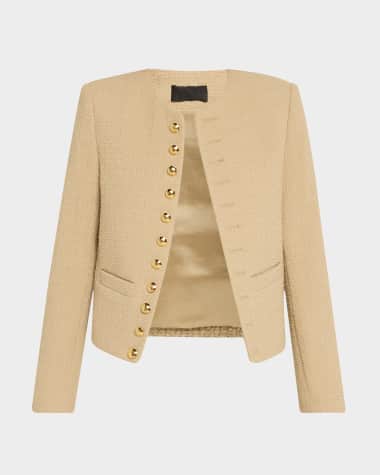Nili Lotan Patti Open-Front Short Jacket