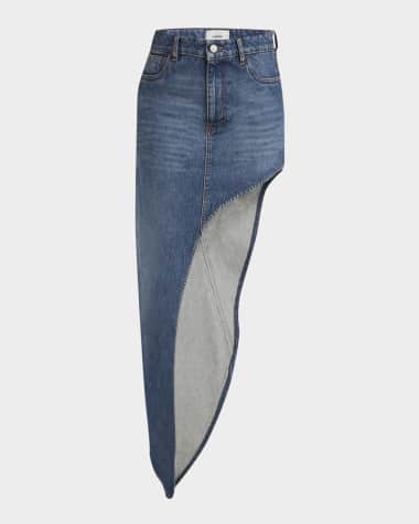 Coperni One-Leg Maxi Denim Skirt