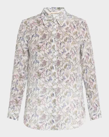 Adam Lippes Mathias Floral-Print Crepe De Chine Button-Down Shirt