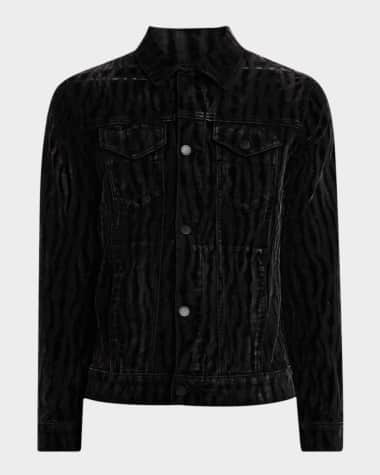 monfrere Men's Tiger Denim Trucker Jacket