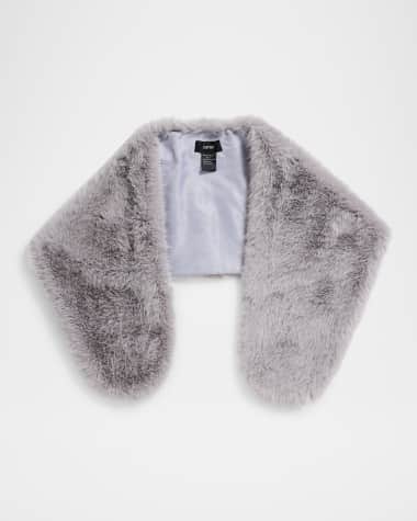 Surell Accessories Faux Fur Eyelash Shawl