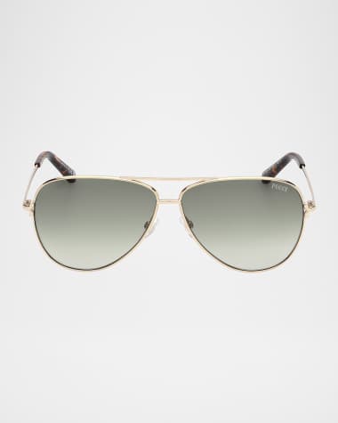 Pucci Metal Aviator Sunglasses