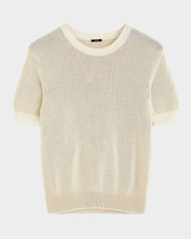 Joseph Crewneck Striped Knit Top