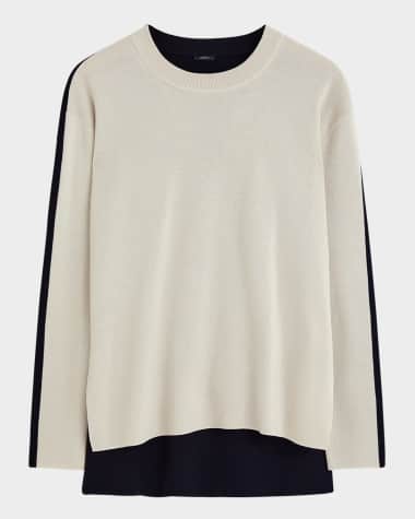 Joseph Bi-Color Crewneck Sweater