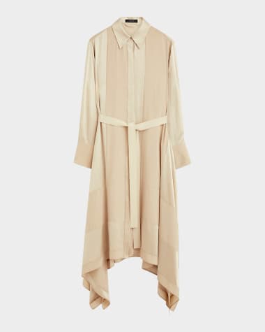Joseph Cyprien Paneled Handkerchief Midi Shirtdress