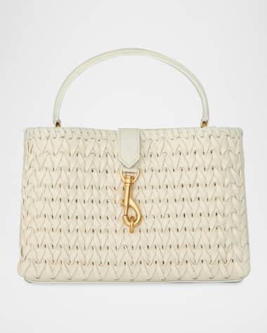 Rebecca Minkoff Megan Woven Leather Top-Handle Bag