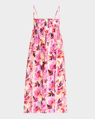 Ulla Johnson Lucille Floral Empire-Waist Dress