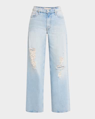 MOTHER The Spinner Zip Sneak Jeans