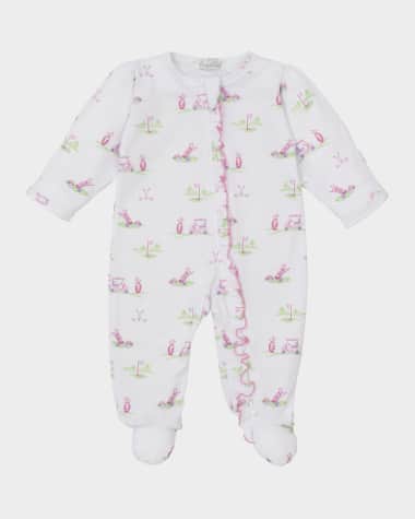 Kissy Kissy Girl's Fairway Foursome Zip Footie, Size Newborn-9M