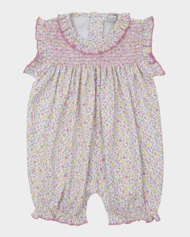 Kissy Kissy Girl's Garden Trellis Smock Short Playsuit, Size 6M-18M