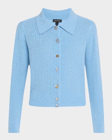Marc Jacobs Charm Wool-Cashmere Cable Knit Cardigan