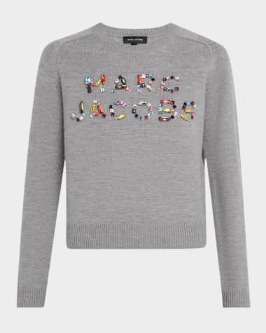 Marc Jacobs Gem Logo Knit Crewneck Sweater