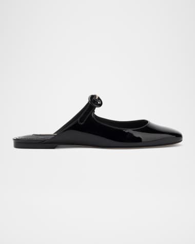 Larroude Blair Patent Mary Jane Ballerina Mules