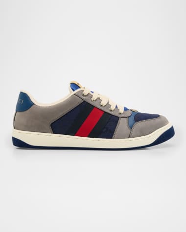 Gucci Men's Screener GG Canvas and Leather Sneakers