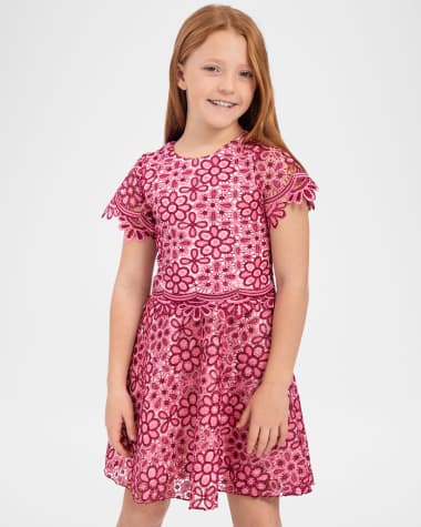Zoe Girl's Natalie Two-Tone Lace Dress, Size 7-16