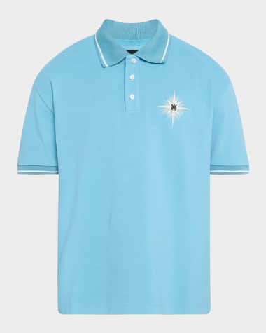 Amiri Men's Starburst Cotton Polo Shirt