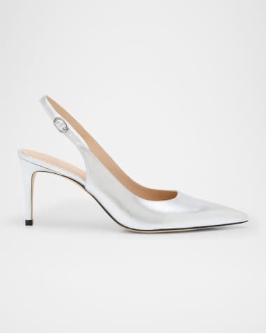 Stuart Weitzman Stuart Metallic Slingback Pumps