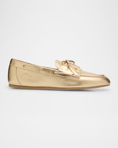 Stuart Weitzman Tinsley Metallic Boat Loafers