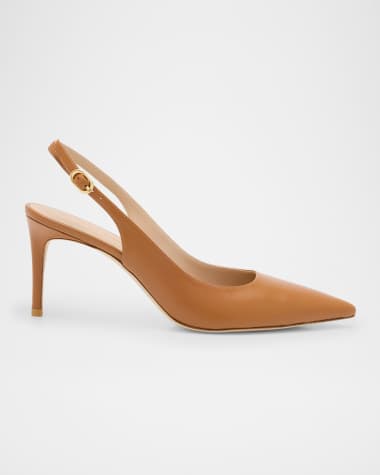 Stuart Weitzman Stuart Leather Slingback Pumps