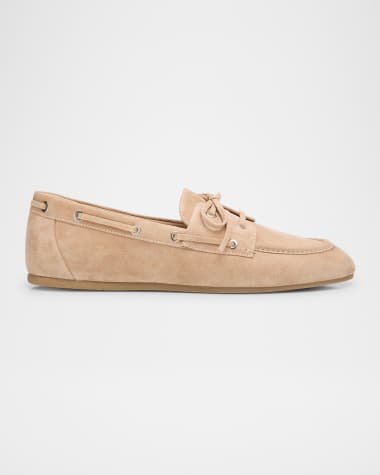 Stuart Weitzman Tinsley Suede Boat Loafers