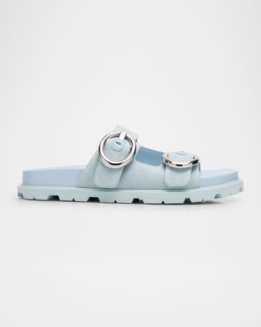 Stuart Weitzman Benni Denim Sport Slides