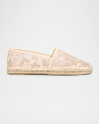 Stuart Weitzman Bareitall Cotton Espadrille Loafers