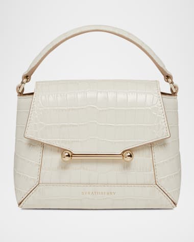 STRATHBERRY Mosaic Nano Croc Leather Top-Handle Bag