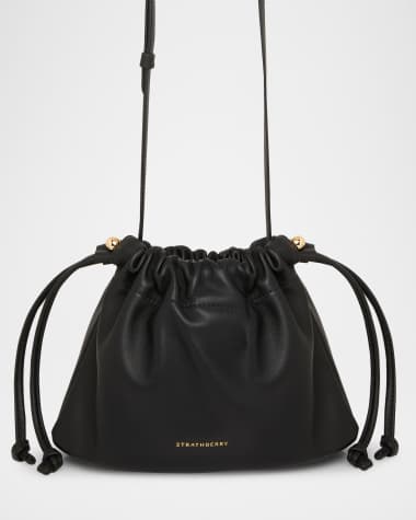 STRATHBERRY Charlotte Drawstring Leather Clutch Bag