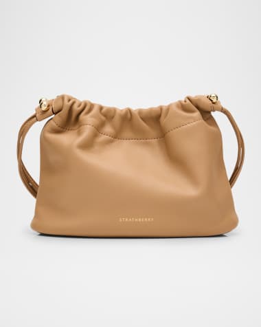 STRATHBERRY Charlotte Drawstring Leather Clutch Bag