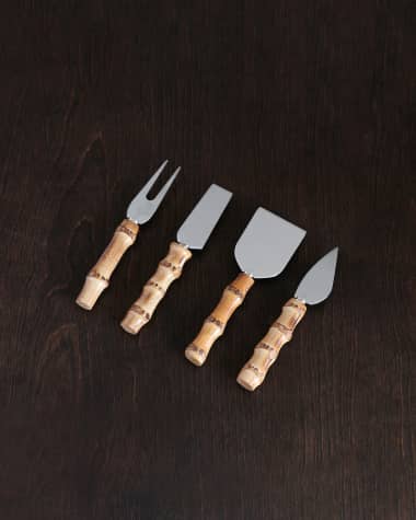 Beatriz Ball 4-Piece VIDA Bamboo Stainless Cheese Set