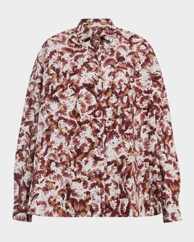 Dries Van Noten Casia Printed Cotton Button-Down Shirt