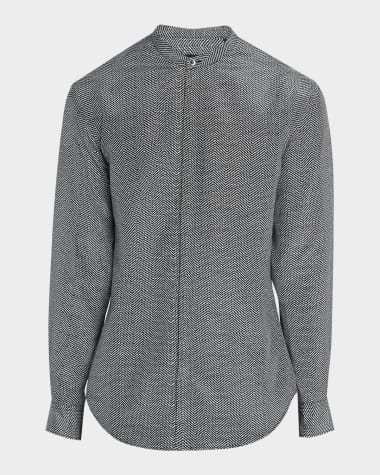 Giorgio Armani Men's Chevron Fantasy-Print Sport Shirt