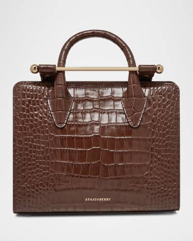 STRATHBERRY Mini Croc-Embossed Leather Tote Bag