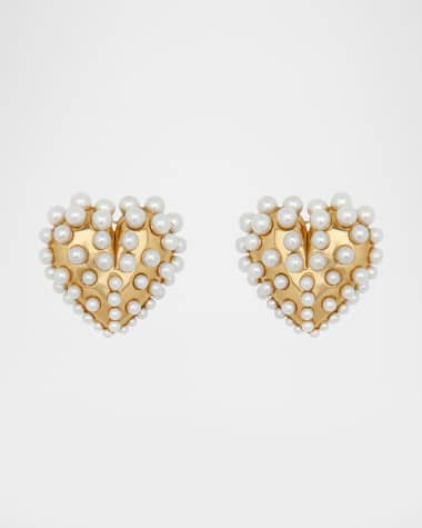 Oscar de la Renta Pearly-Set Stud Earrings